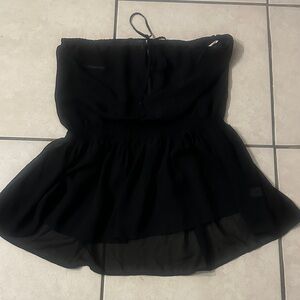 Black Victoria's Secret Strapless Sheer Top/ Cover-up with Tassel Tie L